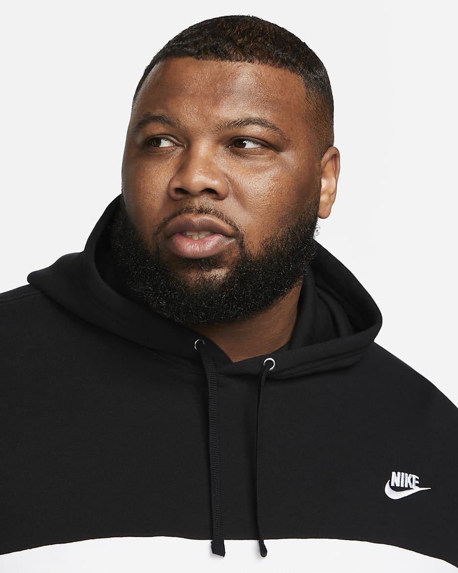 Nike Club Fleece Men s French Terry Color Blocked Hoodie. Nike